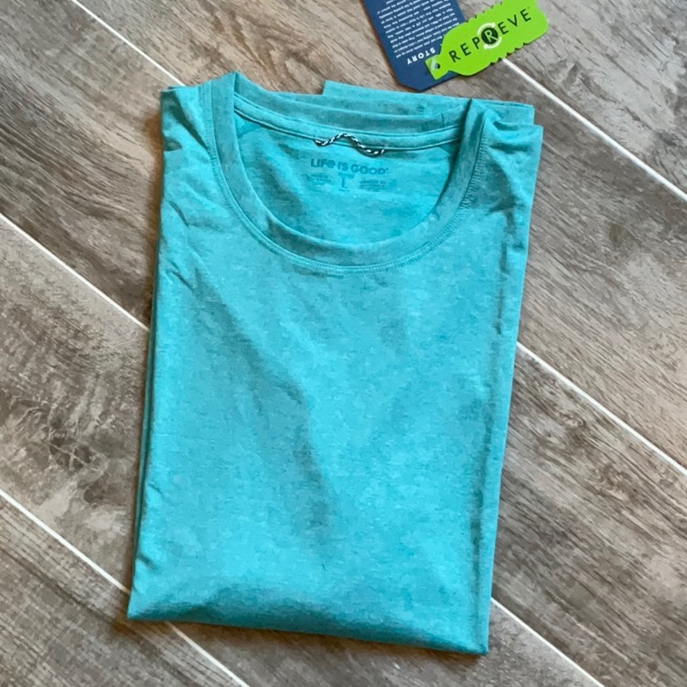 Life is Good Men’s Solid Long Sleeve Active Tee L NWT